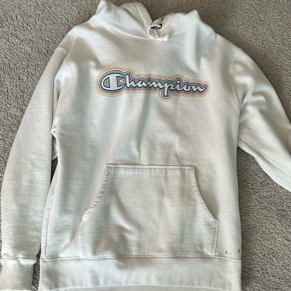Champion White Hoodie